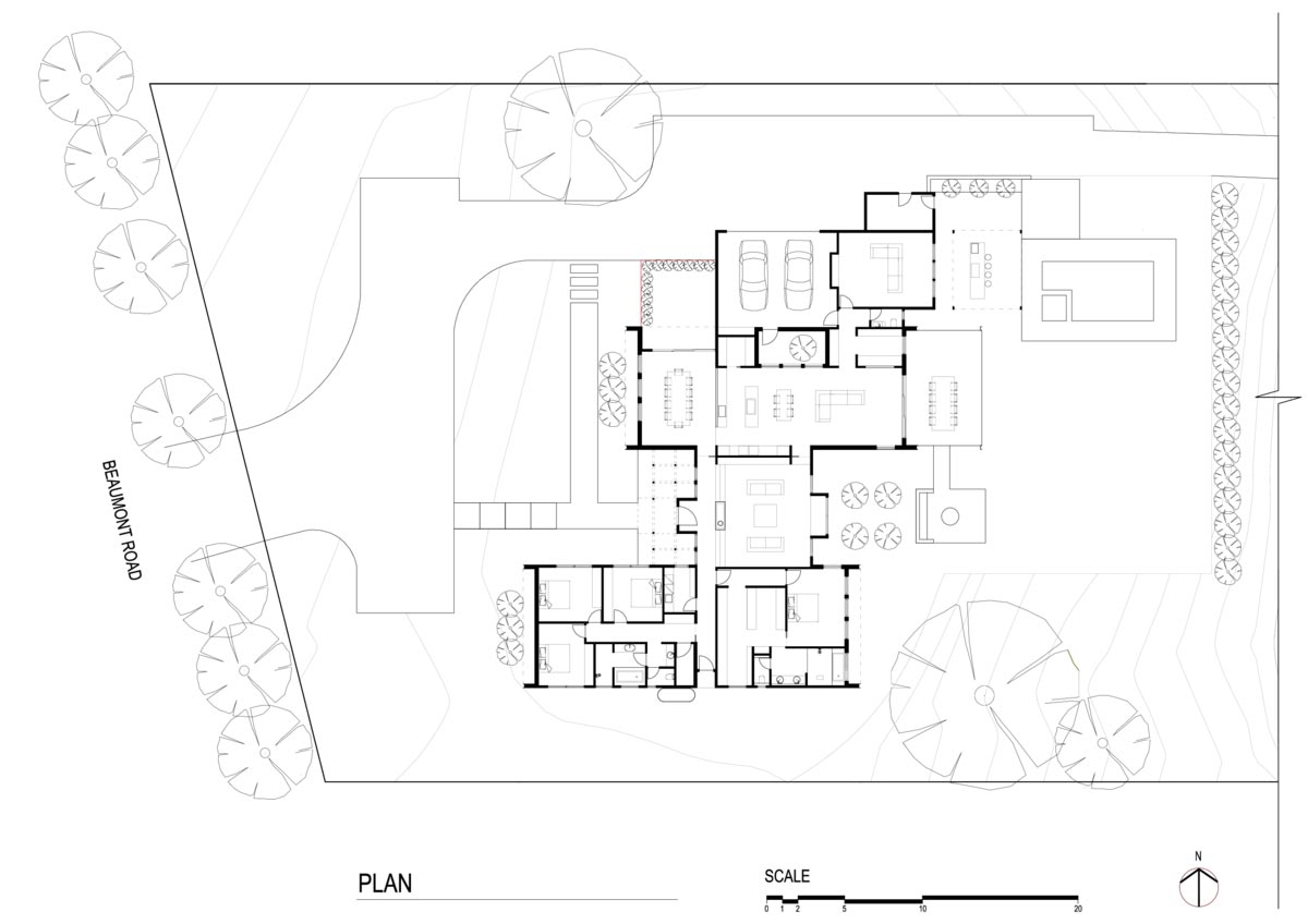 modern country home design plan - House in Silhouette