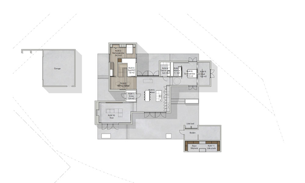 modern cube house plan - The Gjøvik House
