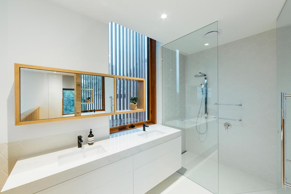 modern family home bathroom - Invermay House