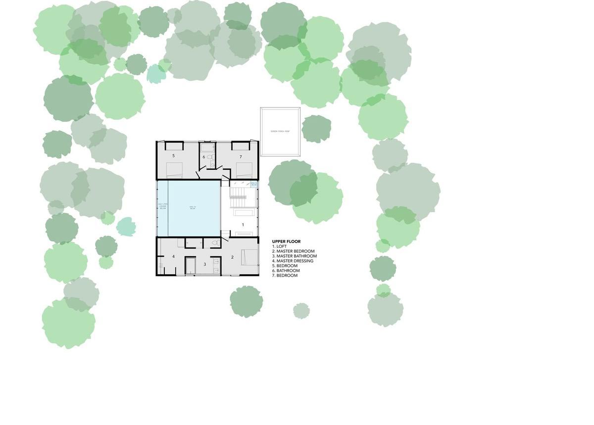 modern family home design plan 2 - Stack House