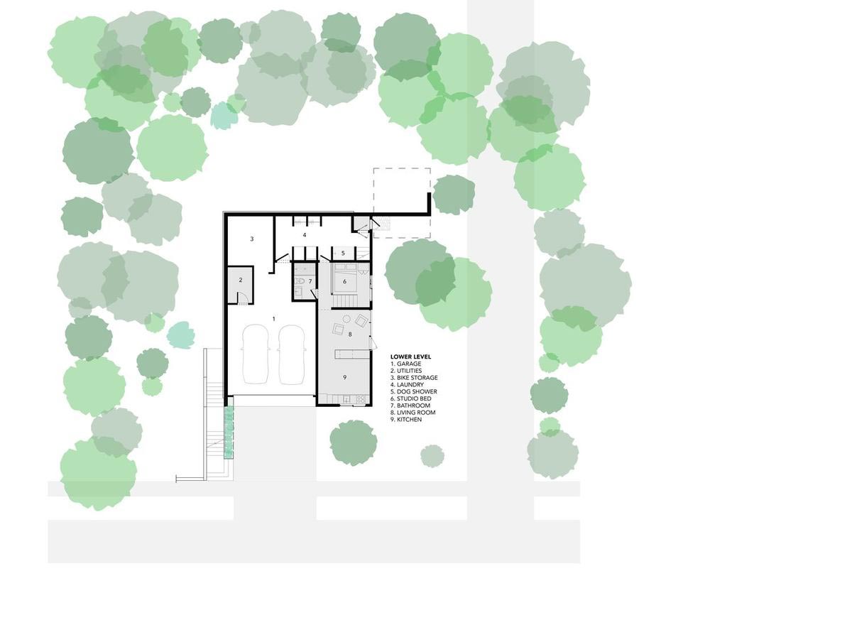 modern family home design plan - Stack House