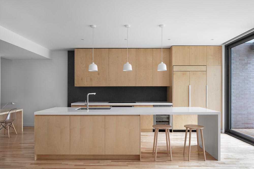 modern family home kitchen design nh - Des Érables residence
