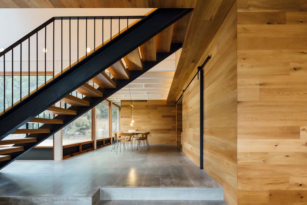 modern family home stairs - Invermay House