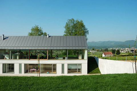 modern hill house hb 63 - House HB: a built border between rural and urban