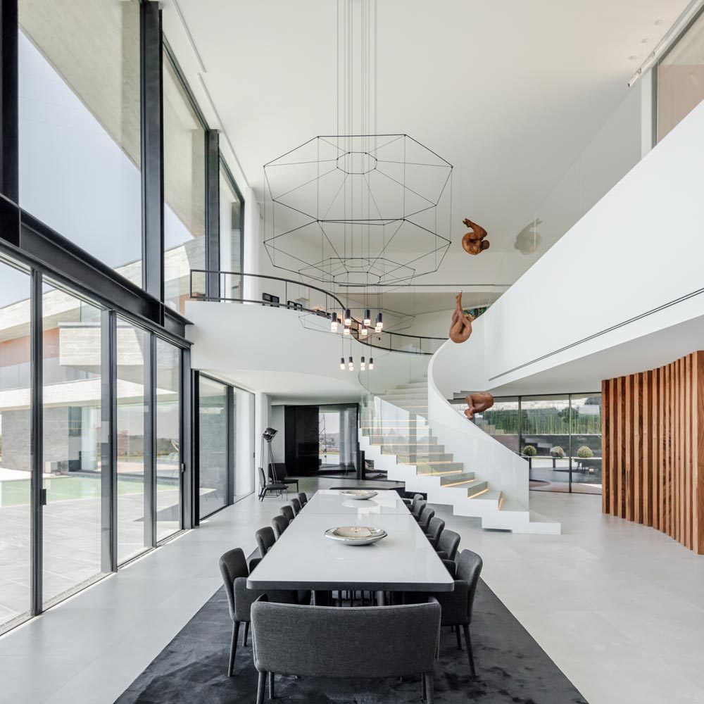 modern hillside home dining design ta 1000x1000 - Fraiao House
