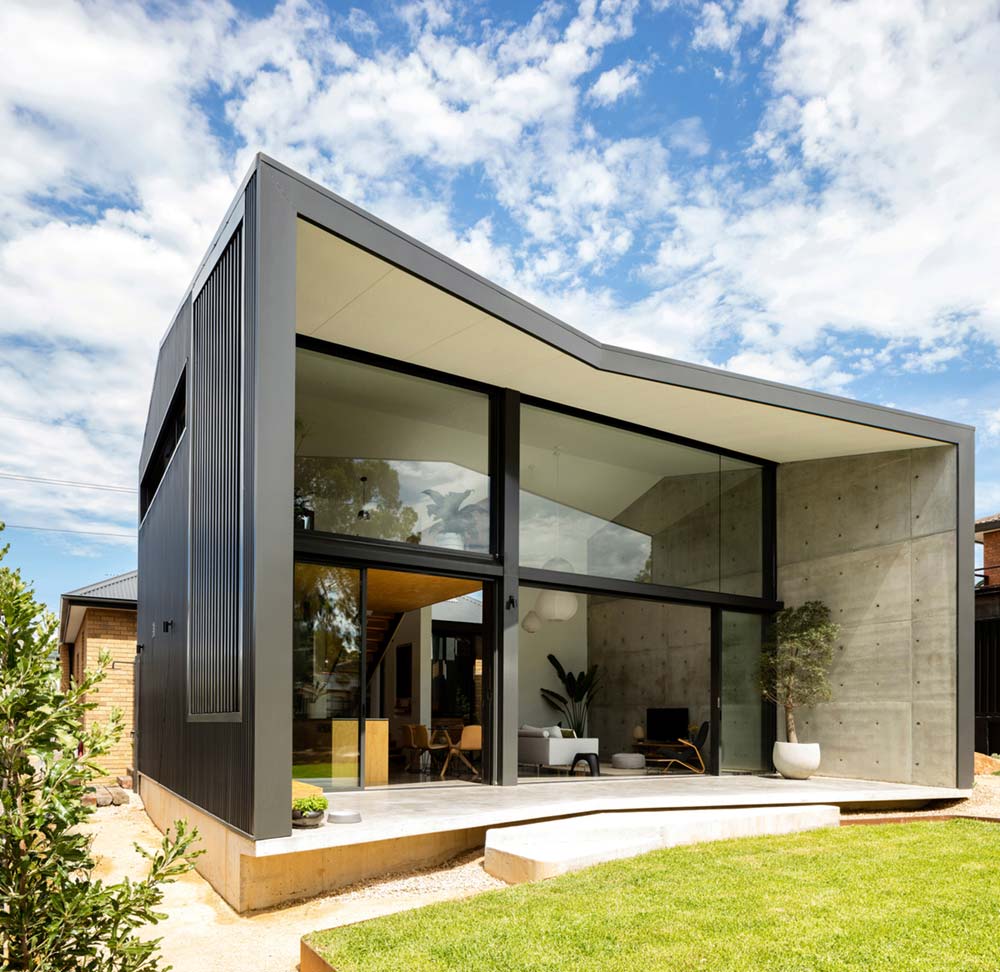 modern home extension design back cp - Binary House