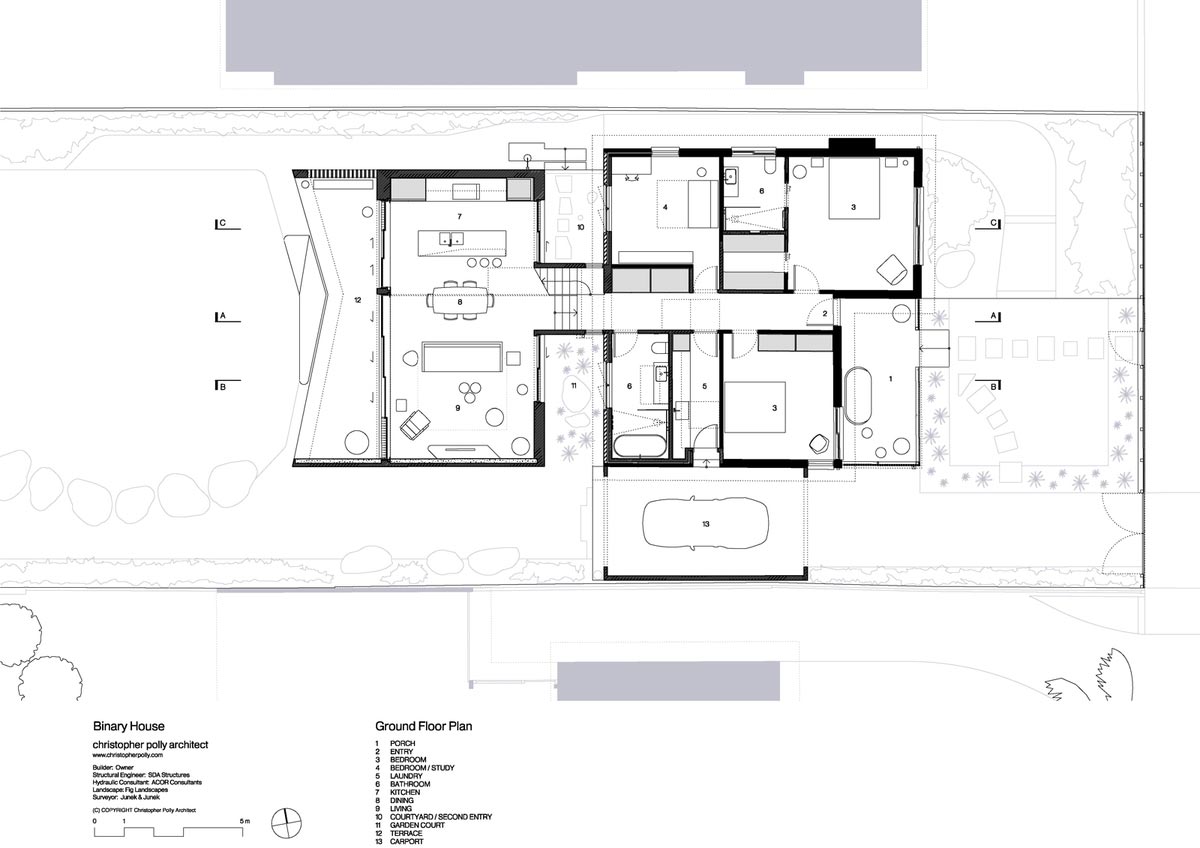 modern home extension design plan cp - Binary House