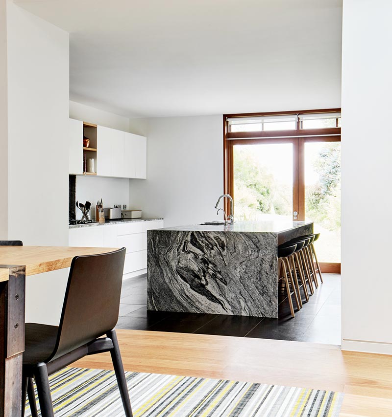 modern home extension kitchen island - Shoreham House