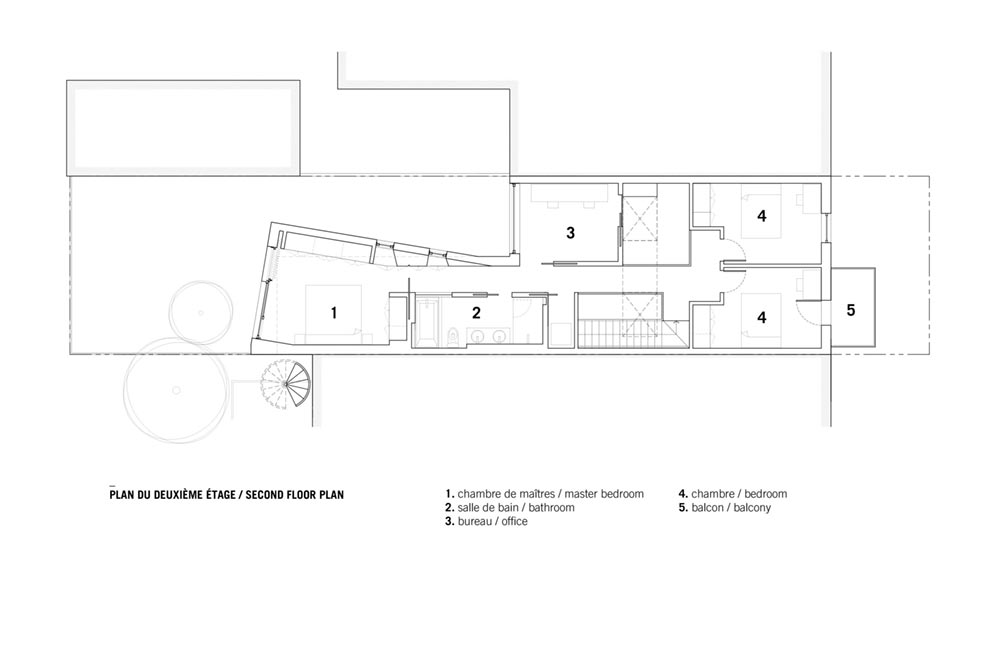 modern home extension plan sar2 - Saint-Andre Residence