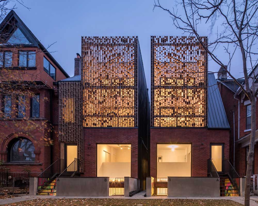  Modern  Infill House  Design  Four Storey Duplex  In Toronto 