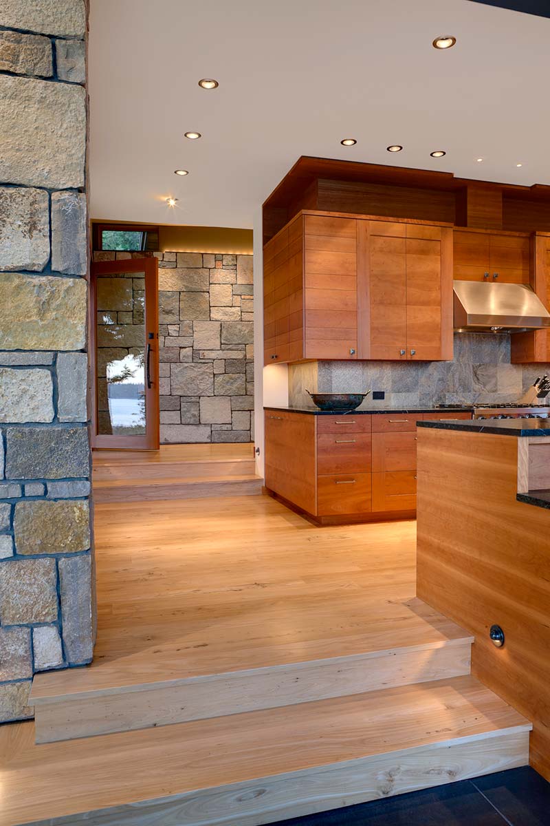 modern island cabin design kitchen - North Bay Residence