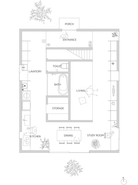 modern japanese house plan ant - The Ant House: Double Structure – Double Pleasure