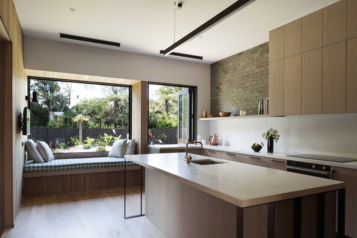 modern kitchen window seat - House Under Eaves