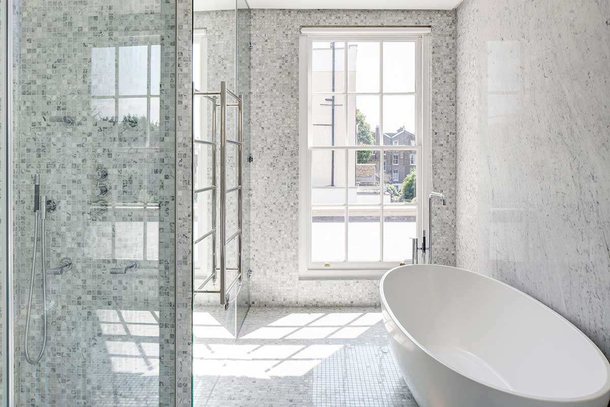 modern living period home bathroom dp - Englefield Road Residence