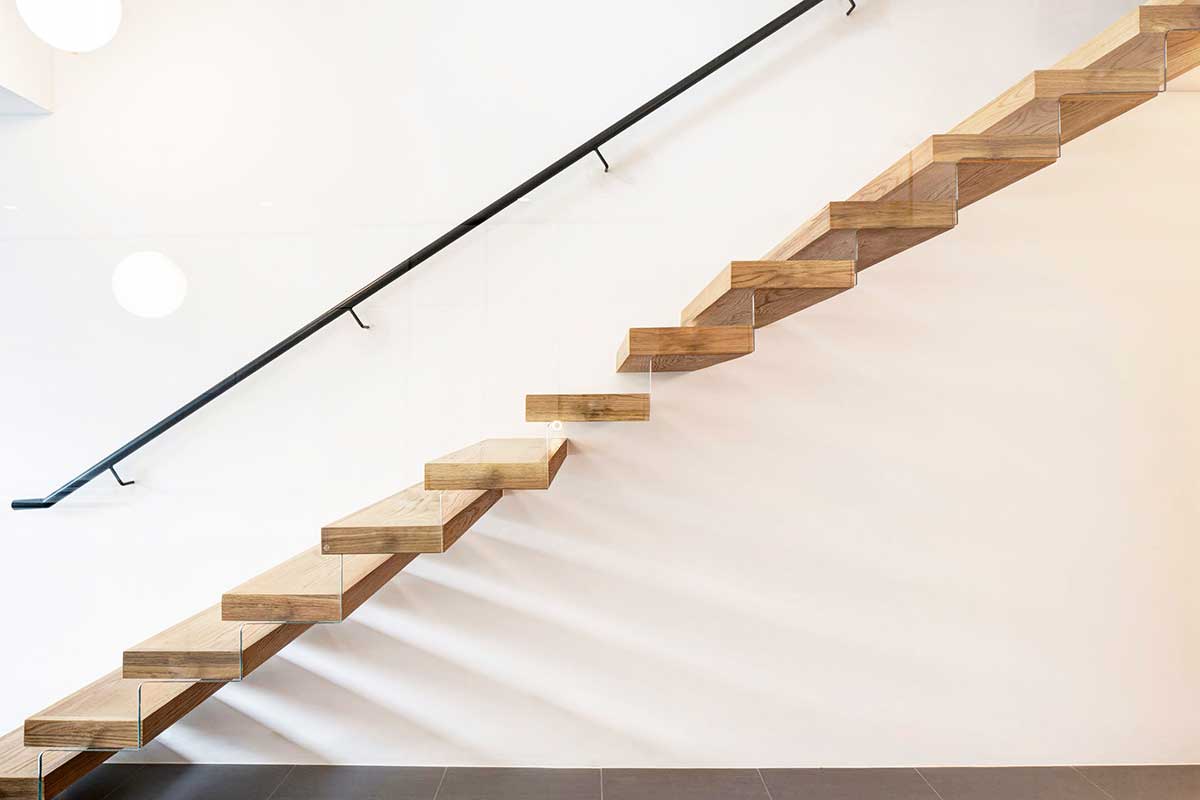 modern living period home stairs dp - Englefield Road Residence