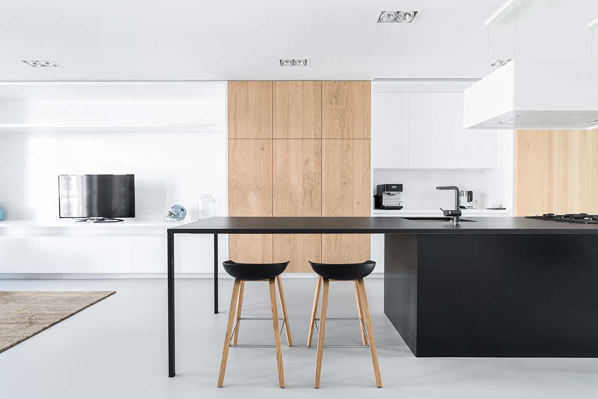 modern loft apartment kitchen island i29 - Loft Apartment In Amsterdam