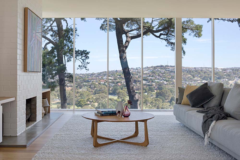 modern mid century living room - Newtown House