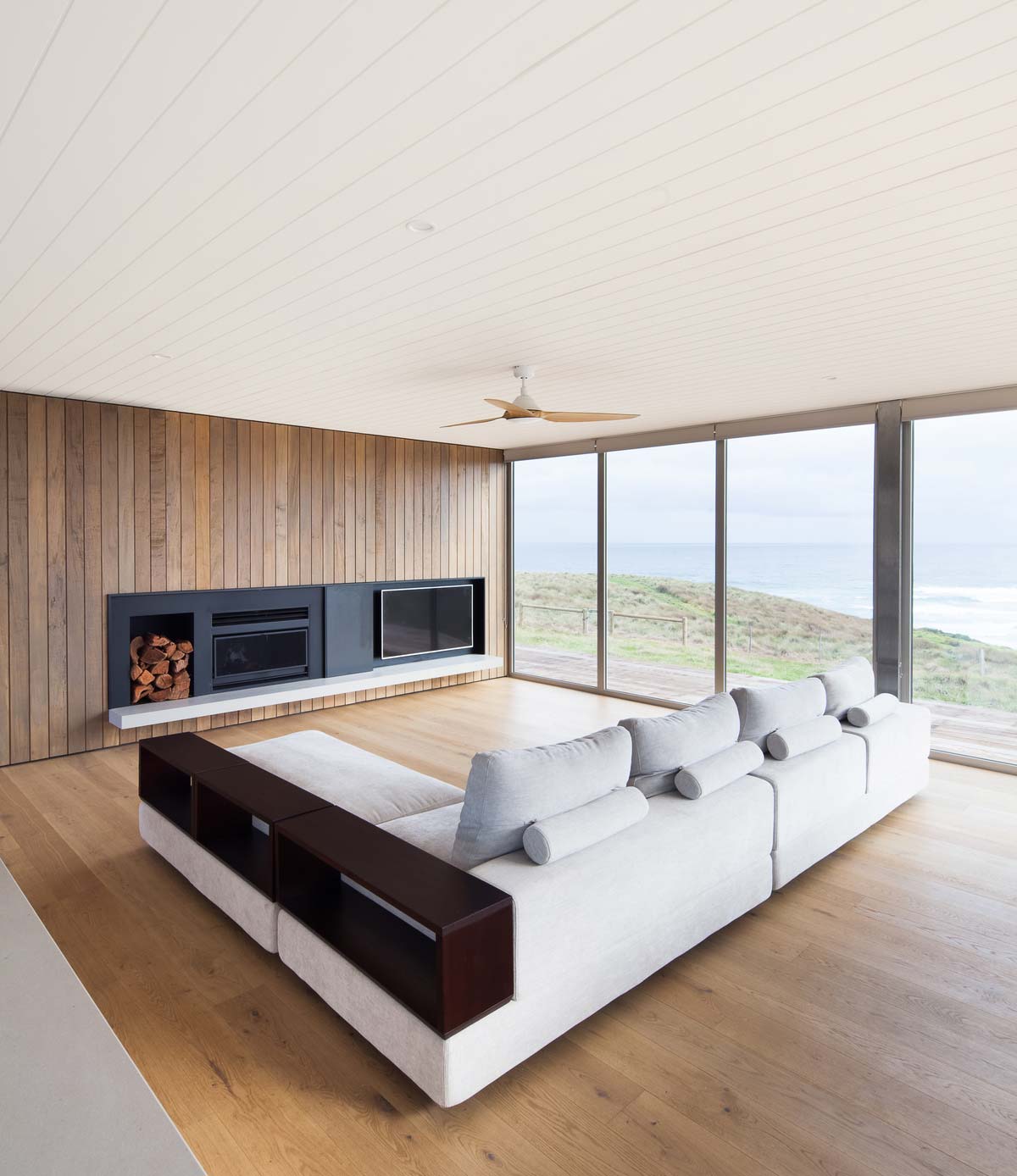 modern modular home living room ms - Phillip Island Modular Home