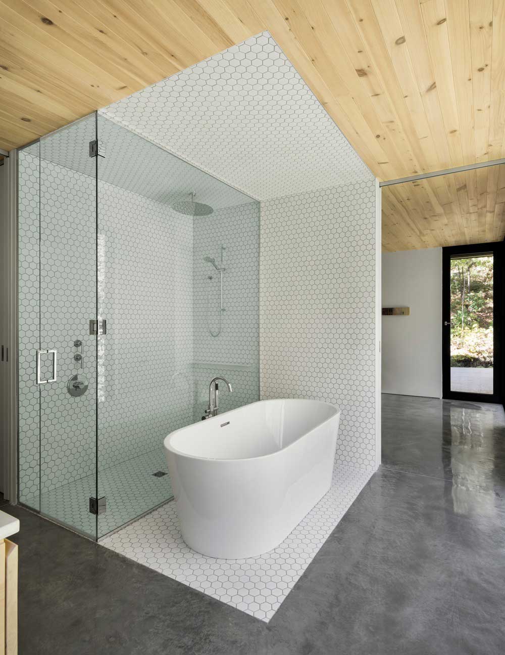 modern mountain home bathroom ag - The Rock