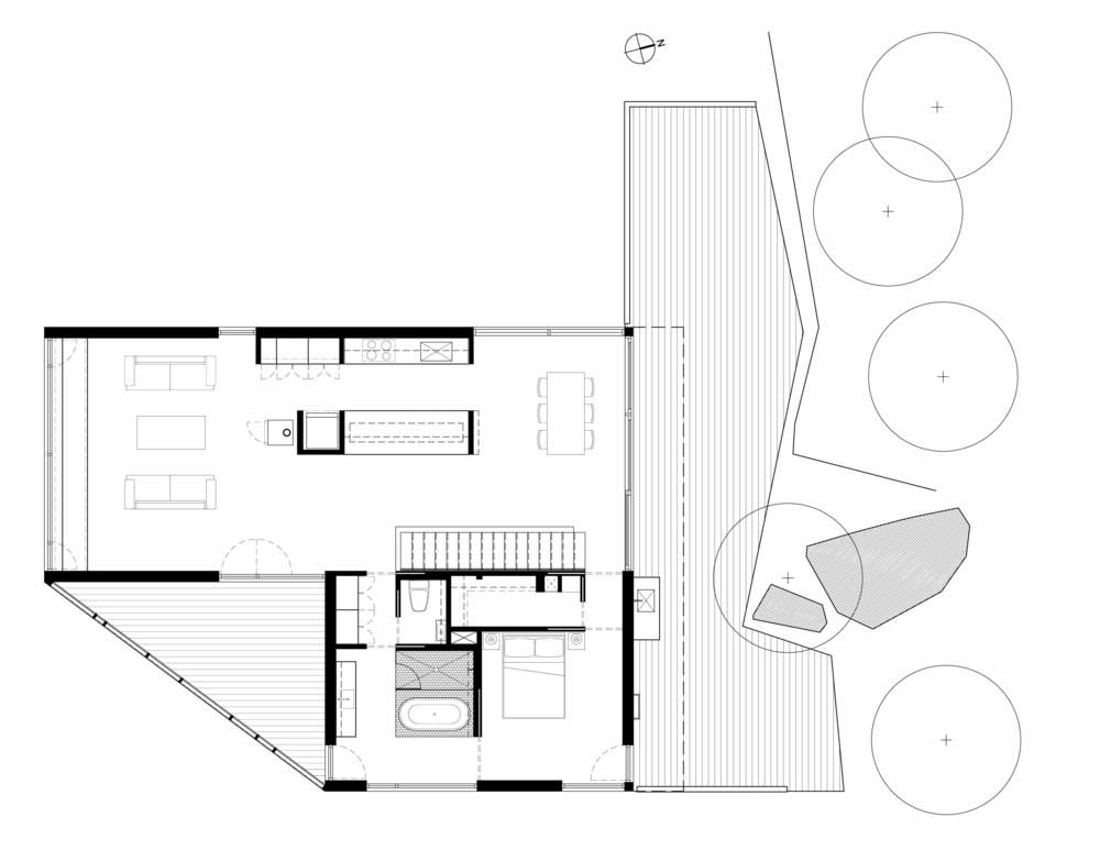 modern mountain home plan ag - The Rock