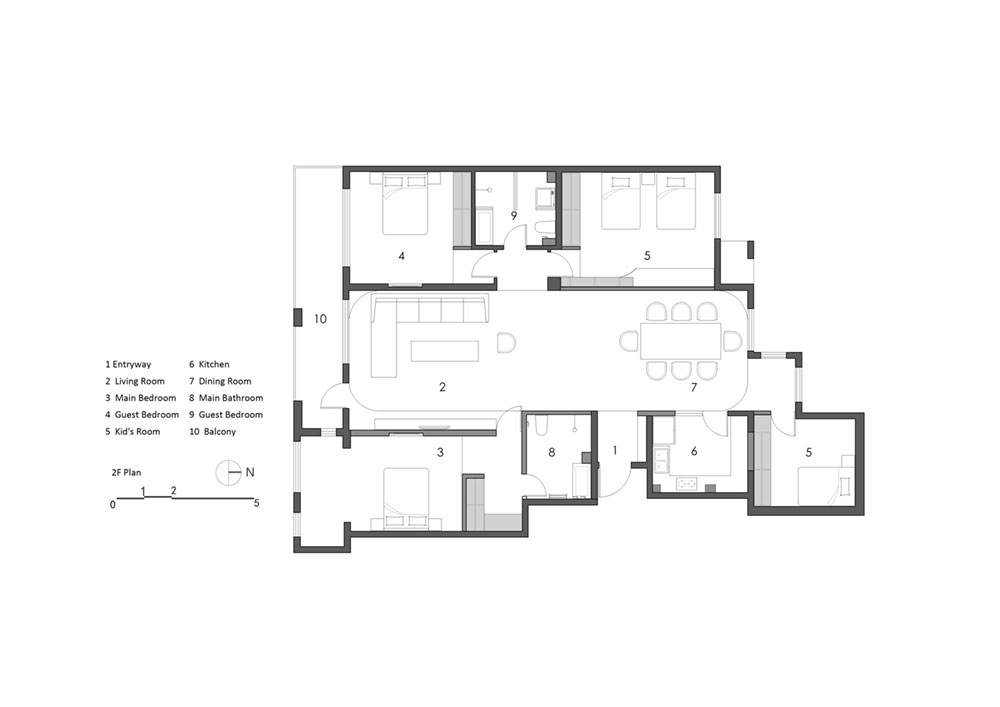 modern oriental home plan as1 - Haitang Villa