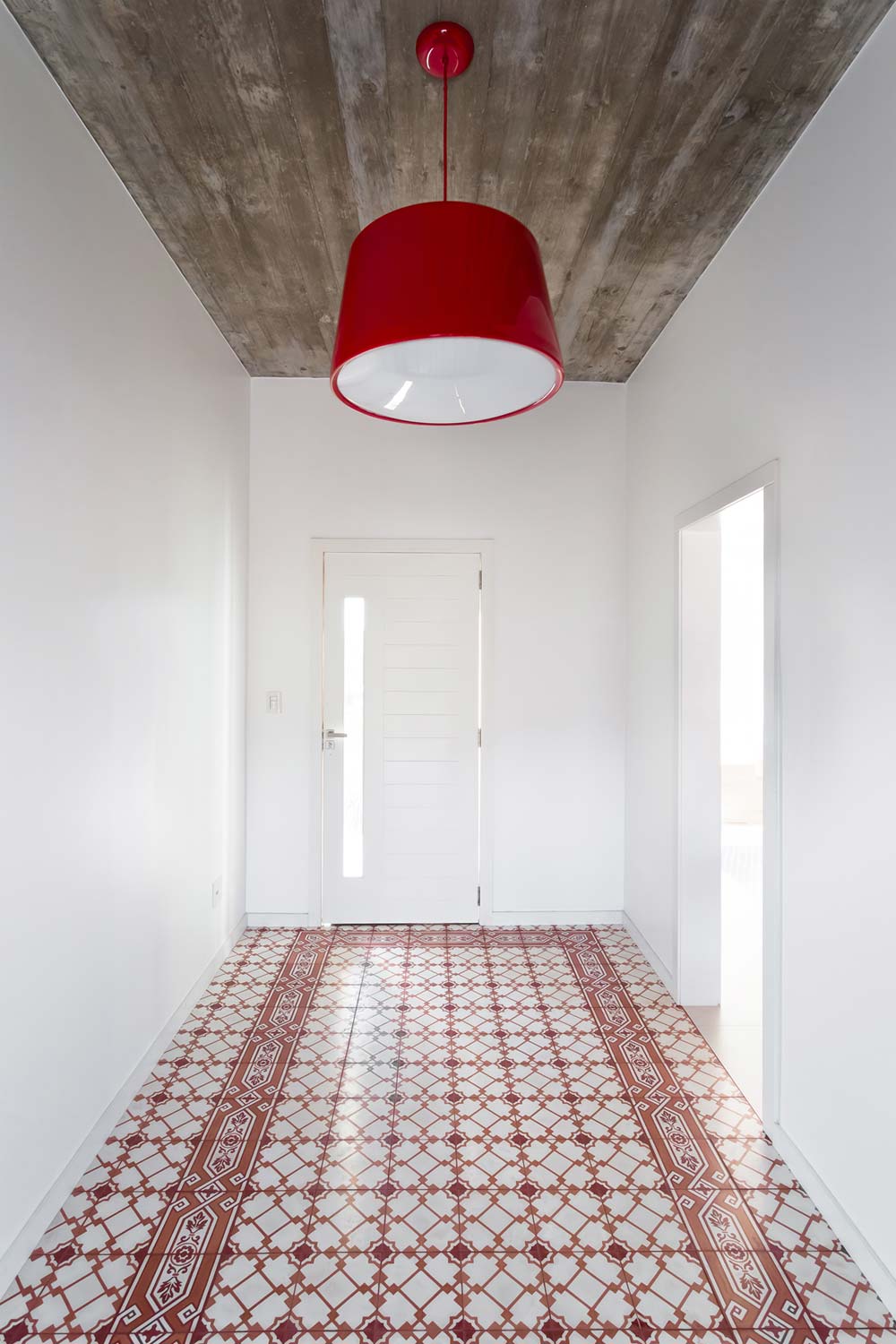 modern red tile home entrancejpg - View House