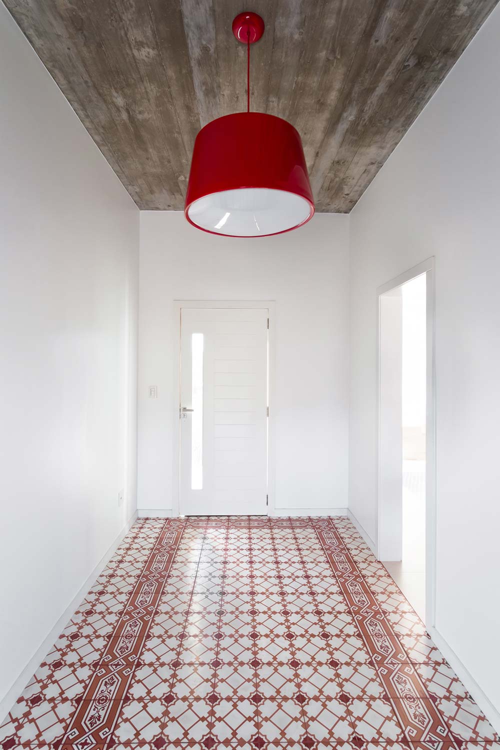 modern red tile home entrancejpg - View House