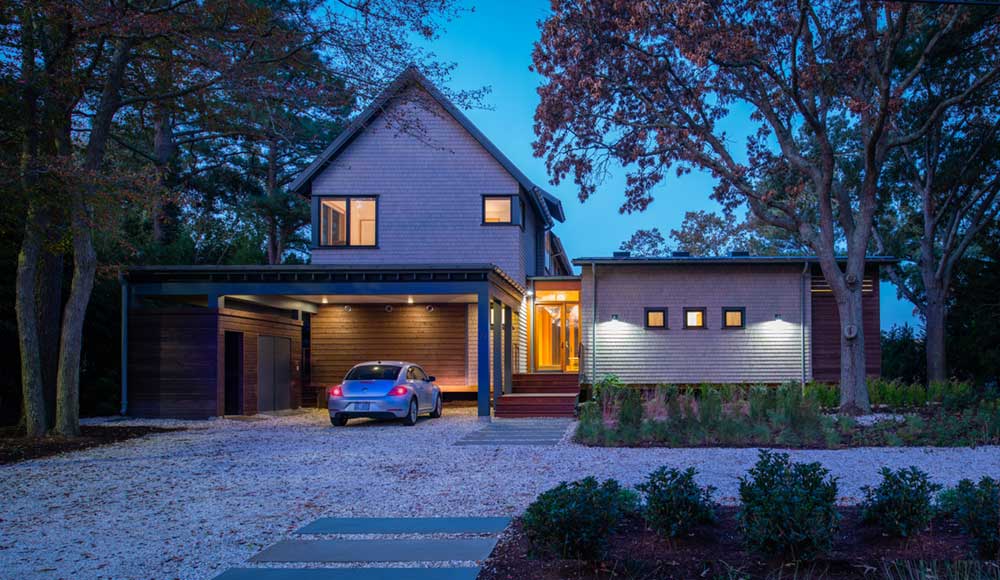 modern river house garage ga - Home on the Intracoastal Waterway