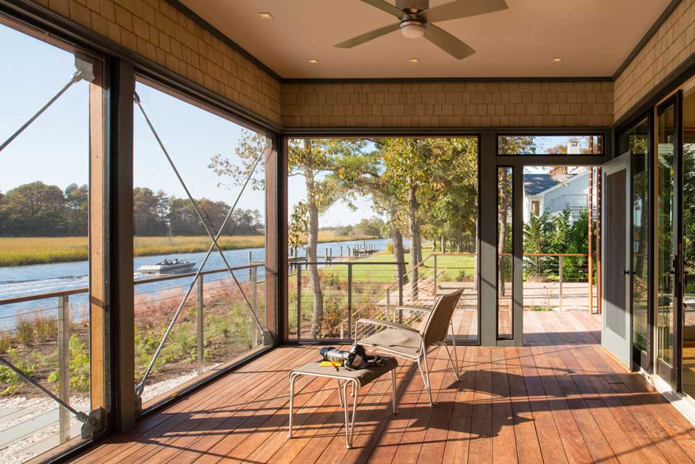 modern river house porch ga - Home on the Intracoastal Waterway