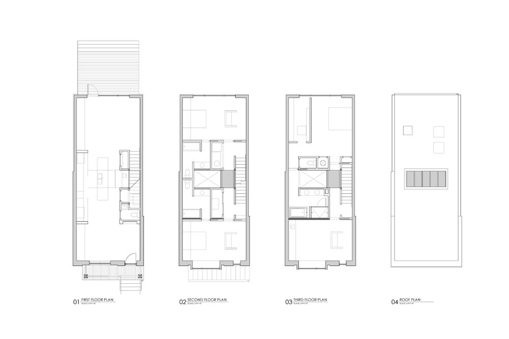 modern row house plan smbw - Richmond Row House