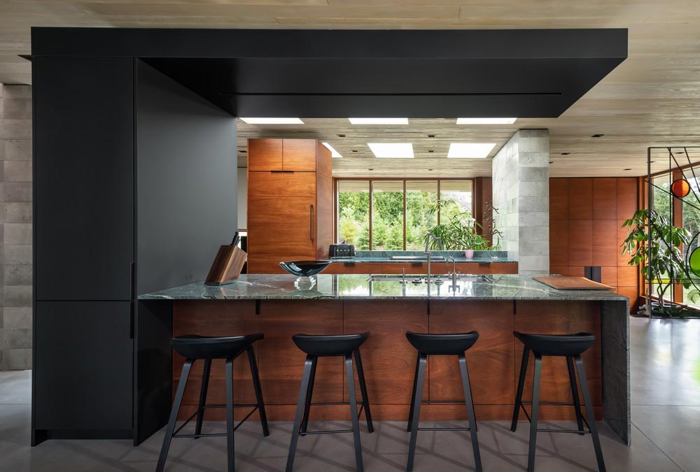 modern split level house design kitchen - Petaluma House