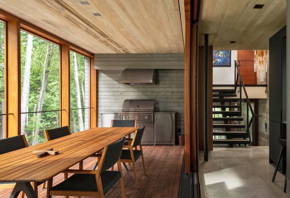 modern split level house design porch - Petaluma House
