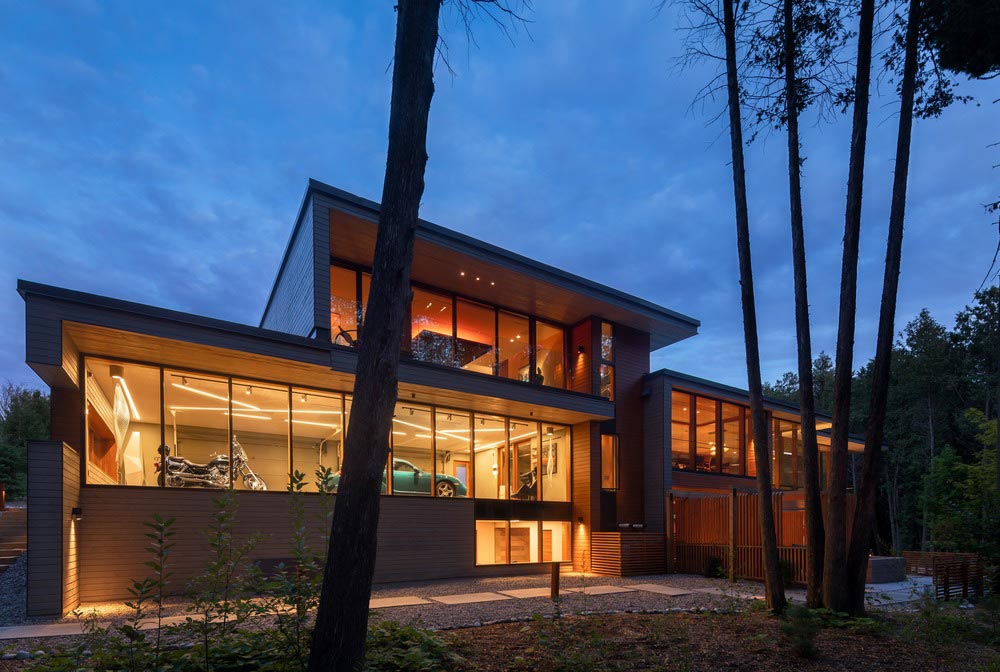 modern split level house design side - Petaluma House