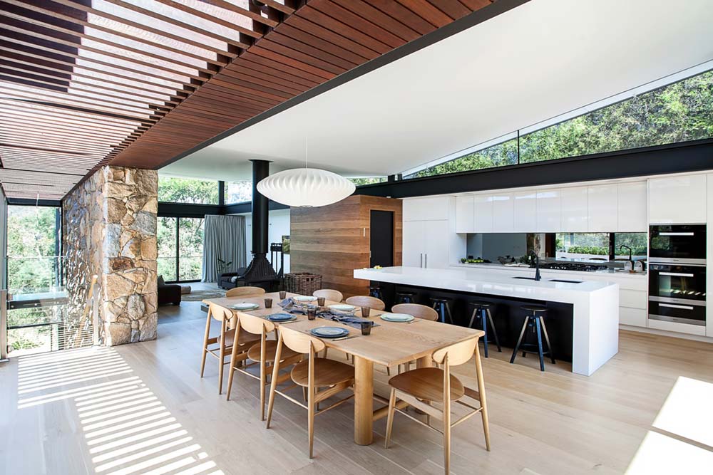Modern stone house kitchen design