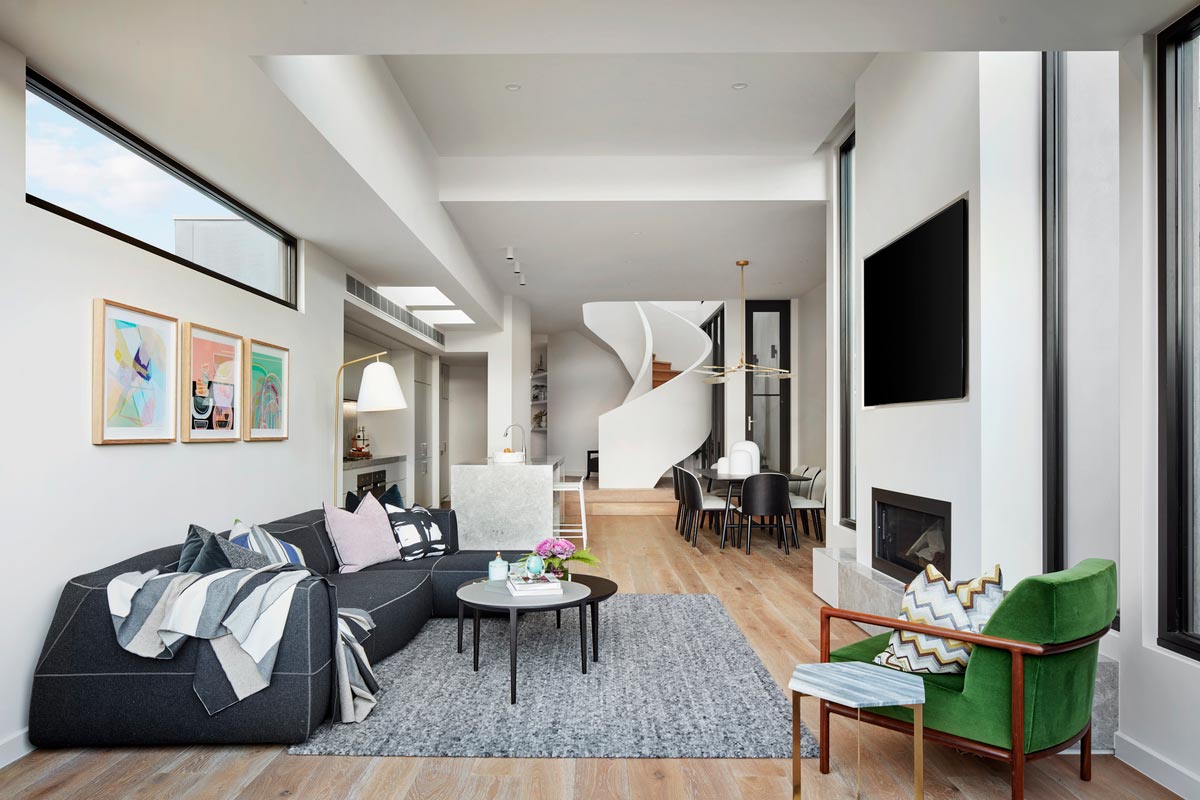 Modern Townhouse Interior design with Beautiful Spiral Modern Townhouse Interior design with Beautiful Spiral