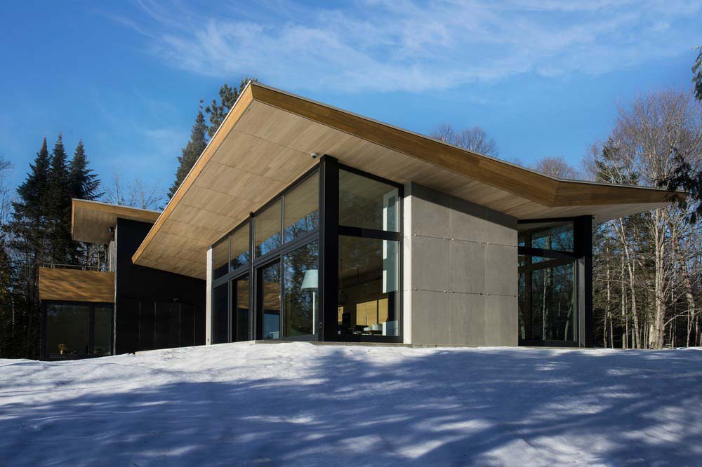 modern wooden cabin roof design - The Wooden Wing