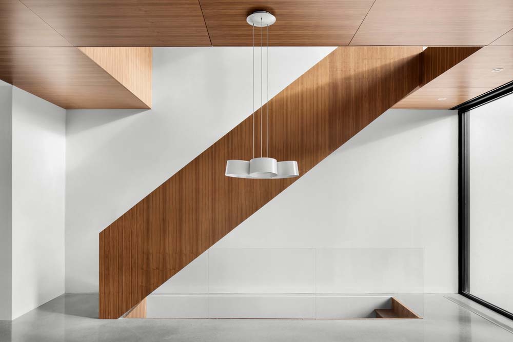 Modern wooden staircase design