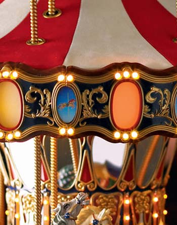 musical carousel xmas 2 - Mr. Christmas Musical Carousel: Merry Go Round