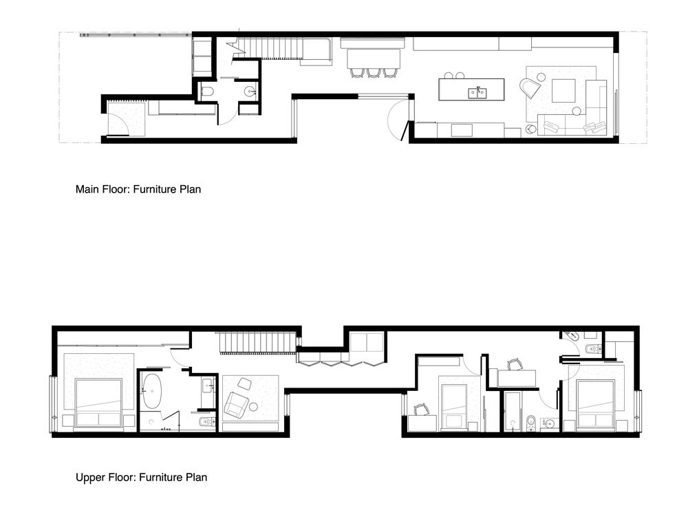 narrow home design plan - Saint George House