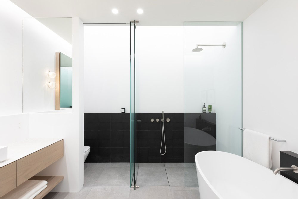 narrow home shower design - Saint George House