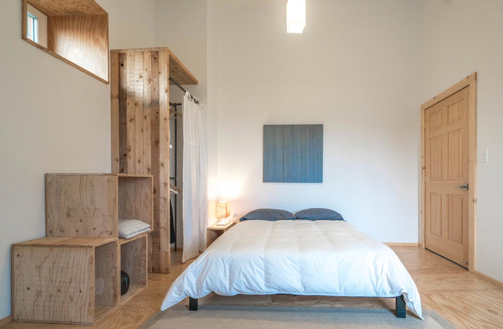 offgrid passive house design bedroom am - MARTaK Passive House