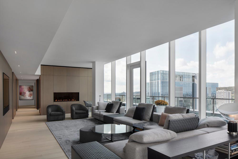 penthouse living room design - Belvedere Penthouse