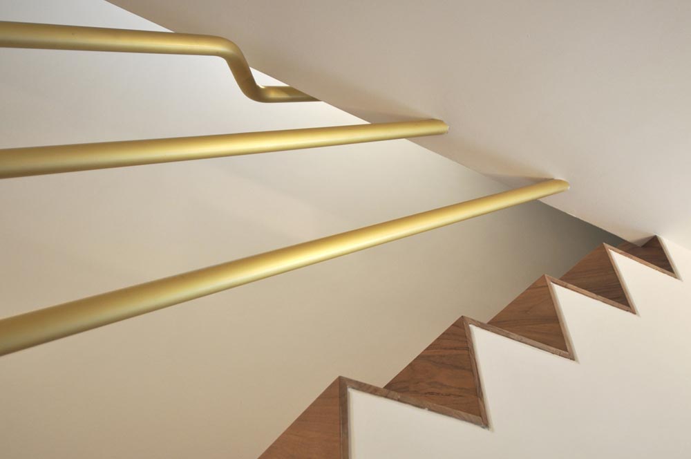 penthouse staicase brass handrails - CDR Penthouse