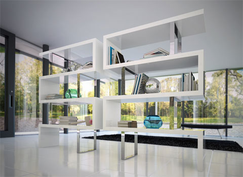 room divider bookcase pearl - Pearl Bookcase: A Jewel For Any Open Space