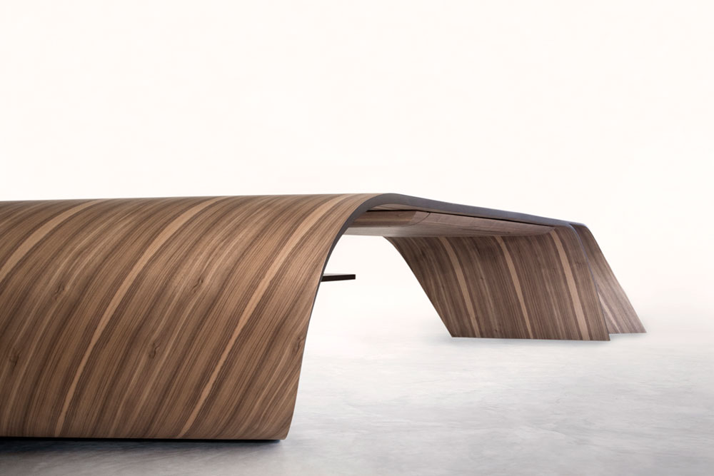 Mizu sculptural table design drawer