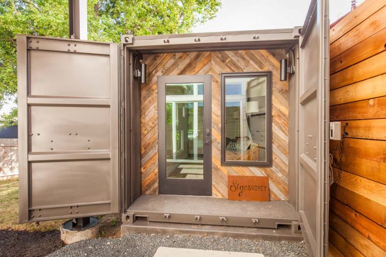 Shipping Container Office / Studio Space Home Addition In Austin