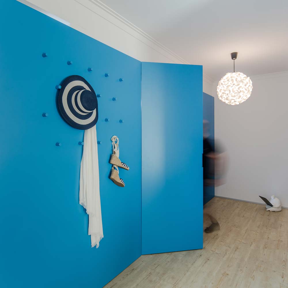 Small apartment blue interiors