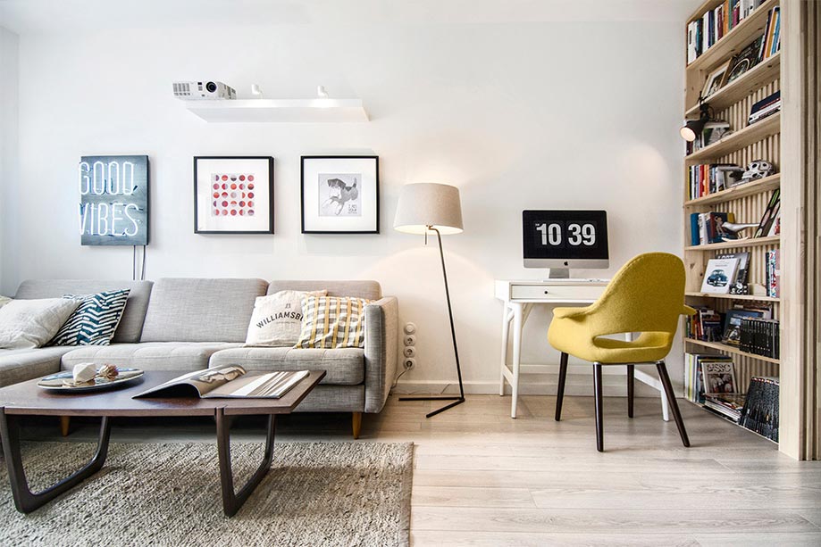 small apartment living room design int2 - Tiny Scandinavian inspired Interiors