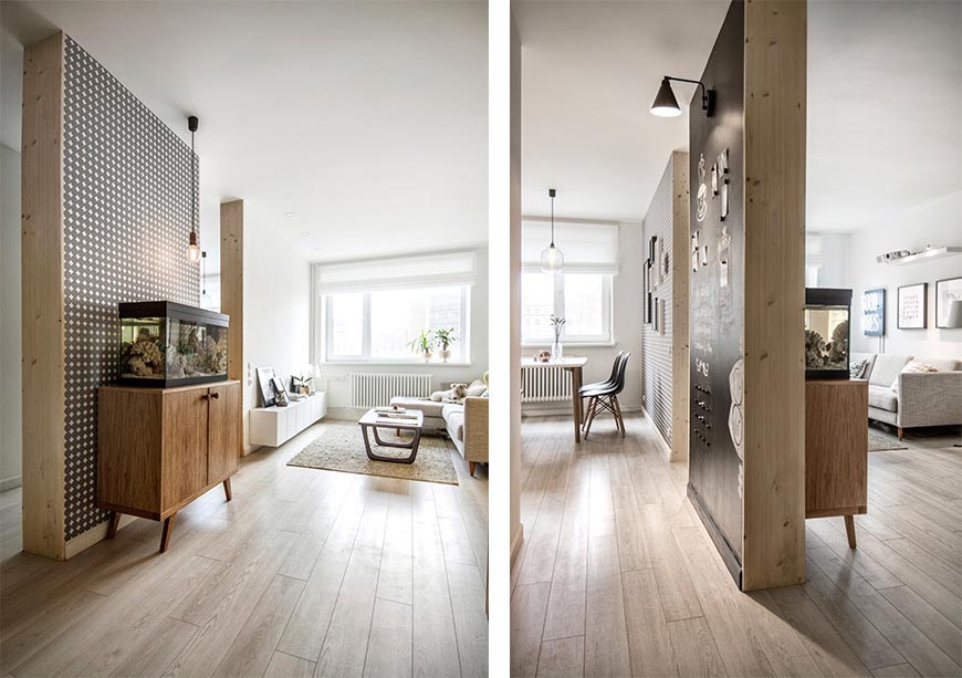 small apartment room divider int2 - Tiny Scandinavian inspired Interiors