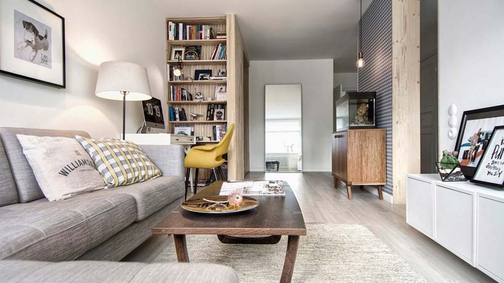 small apartment scandi design int2 1000x562 - Tiny Scandinavian inspired Interiors